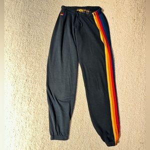 Aviator Nation 5 STRIPE SWEATPANTS - Dark Navy Blue
